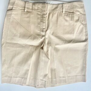 Talbots perfect short khaki light tan size 12